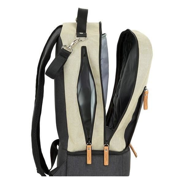 Sportväska - Safta - Beige Mörkgrå - Skofack - Kapacitet 15 L - Unisex