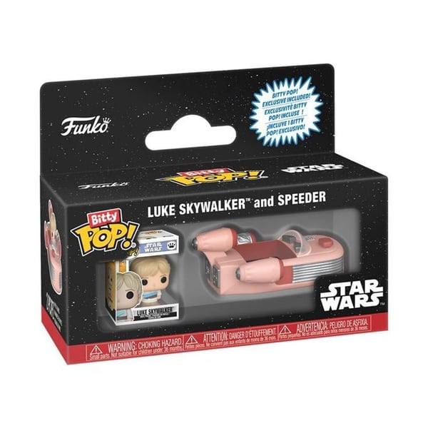 Samlarfigur - FUNKO - Bitty Pop! Ride - Star Wars - Speeder med Luke - Flerfärgad