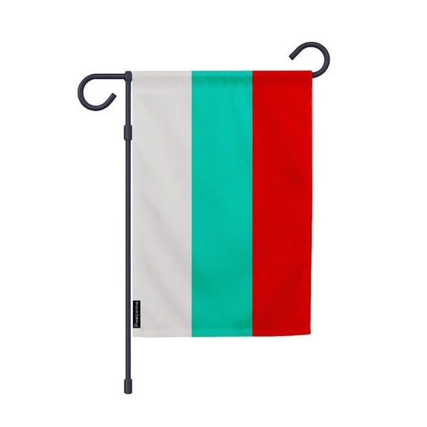 Bulgariskt Trädgårdsflagg – 32 x 47,5 cm – Hållbar Polyester – Vertikalt Format – Utomhus – Pixelforma
