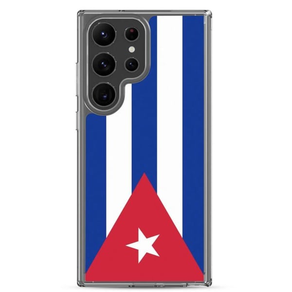 Mobilskal – Kubas flagga – Kompatibel med Samsung Galaxy S23 – Mjukt fodral – Stöttålig och chockresistent – Pixelforma