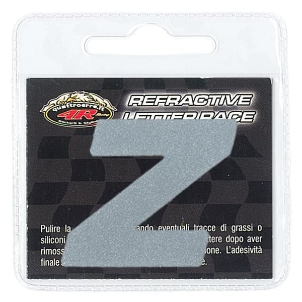 Klistret brev - 4R QUATTROERRE.IT - Z - Reflekterande tyg - Superklistrig 3M - 45 mm höjd