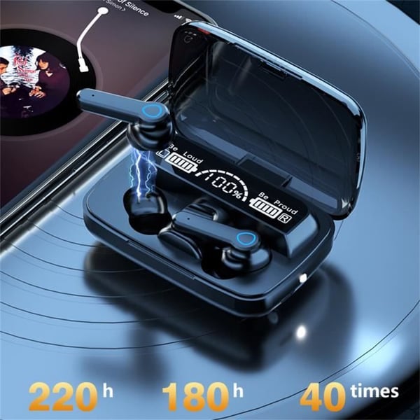 M19 trådlösa hörlurarBluetooth 5.1Headset Mini Stereo Earbuds 0563LX