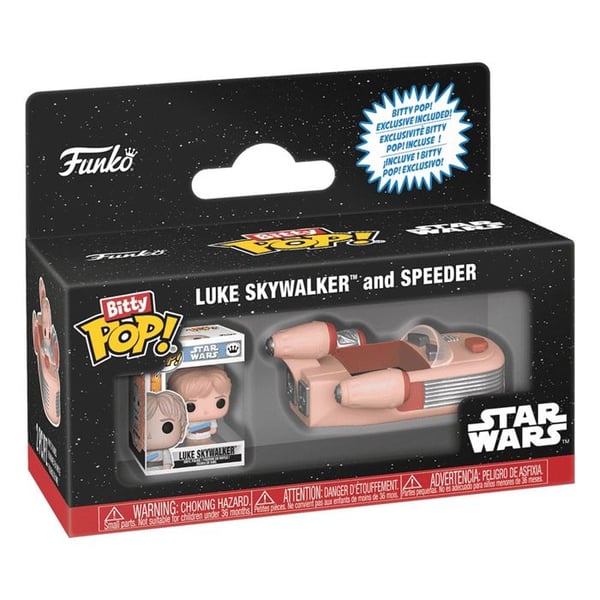 Samlarfigur - FUNKO - Bitty Pop! Ride - Star Wars - Speeder med Luke - Flerfärgad
