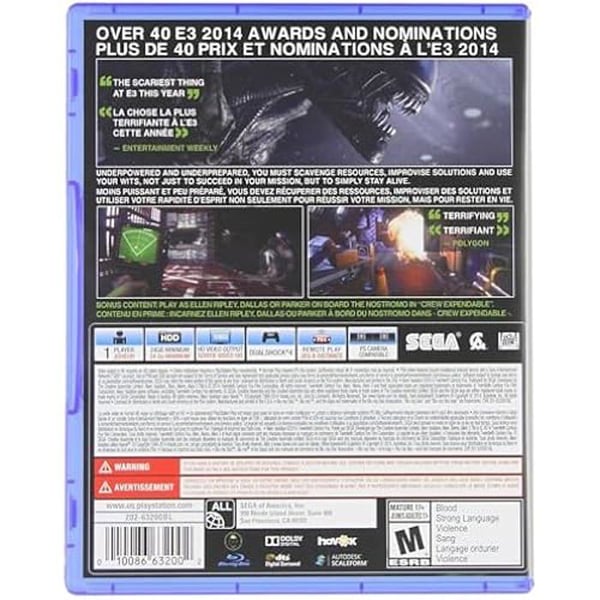 TV-spel - Sega - Alien: Isolation - PS4 - Action - 1 spelare - PEGI 18+