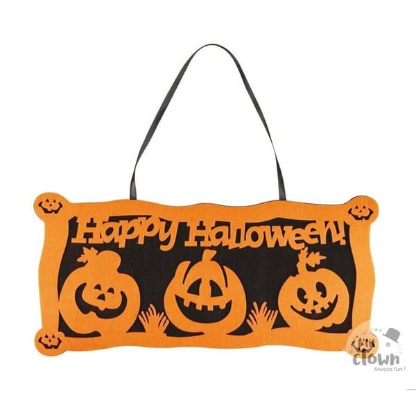 Halloween-dörrskylt - filt - slumpmässig modell