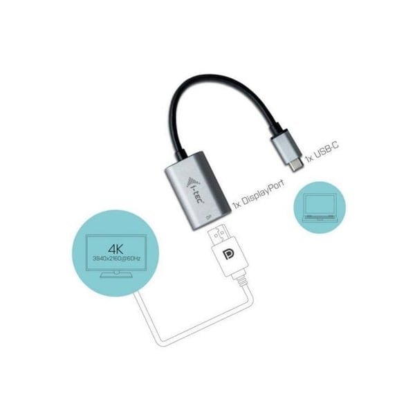 Grafikadapter - I-TEC - Typ C - 1 x DisplayPort - 4K Ultra HD - USB-C