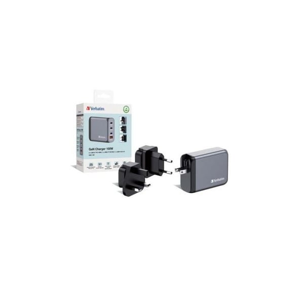 TELEFON, OPLADER, VÆG, Verbatim Gnc-100 Gan Oplader 4 Porte 100w Karakteristika Hovedfarve Grigio Antal USB-porte