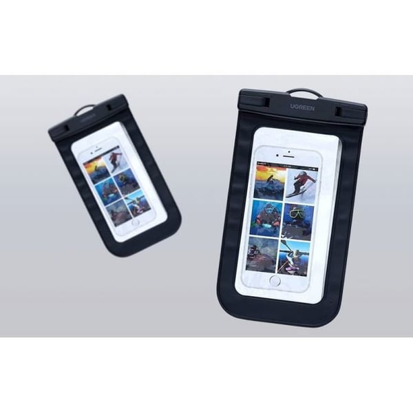 Vattentät fodral för smartphone - UGREEN - LP716 - IPX8 - Svart färg