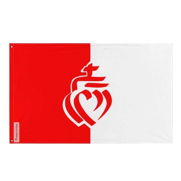 Flagga Vendée – 160 x 240 cm – Hållbar Polyester – 2 MetalÖgon – Inomhus / Utomhus – Pixelforma