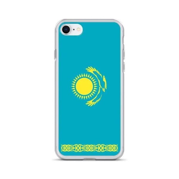 iPhone-fodral - Kazakstan - Officiell flagga - Mjuk - Flerfärgad - Kompatibel med iPhone 8