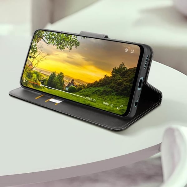 Fodral för Honor 90 Smart - AVIZAR - Flip Wallet Support handledsrem - Grå
