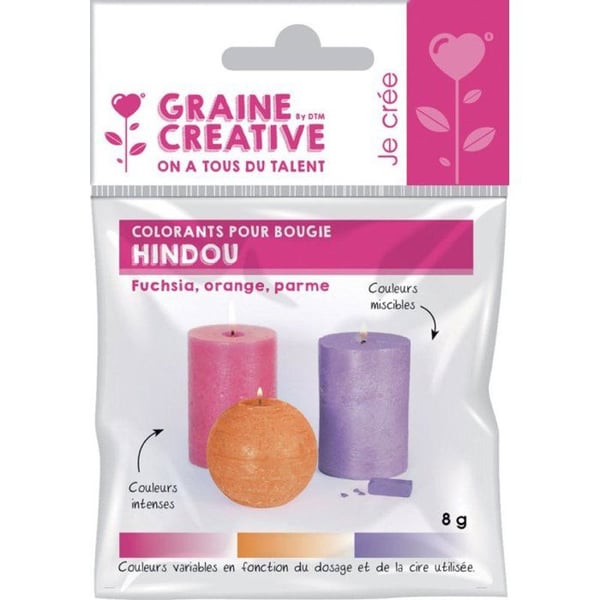 Graine Créative - Fasta färgämnen för ljus 3 färger Hindu