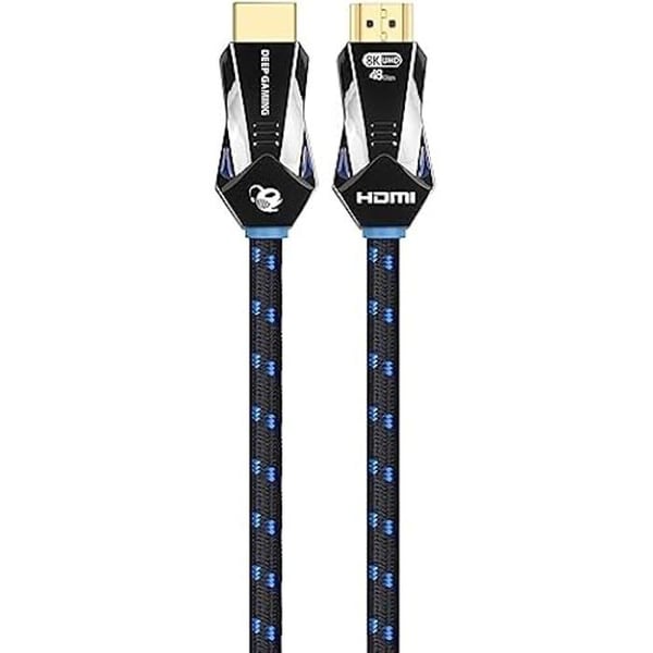 DeepGaming HDMI 2.1-kabel 48G High Speed HDMI-kabel 4K120Hz 8K60Hz, eARC Enhanced Audio Return, Dynamic HDR-kompatibel TV, Xbox,