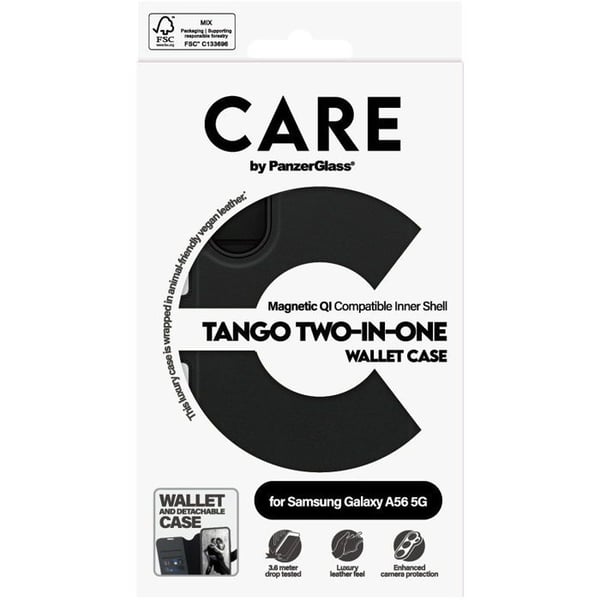 Mobilfodral - PanzerGlass CARE - Samsung Galaxy A56 - TPU och syntetiskt läder - Mjuk