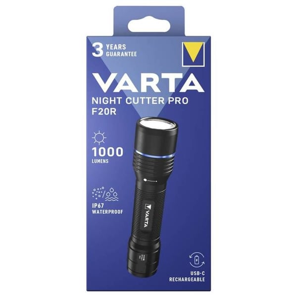 Varta VARTA Night Cutter Pro F20R Laddningsbox 18920101111 Ficklampa 1000 lm 232 g
