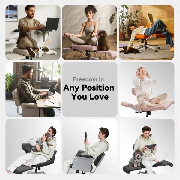 Multi-position stol - NEWTRAL - Freedom-X-PRO - Mørkegrå - Armlæn - 1 plads