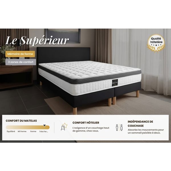 Paket Över 140 x 190 cm sängram Kit Vit