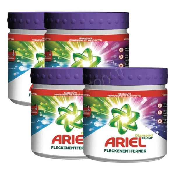 SHOP-STORY - ARIELCOUL_4x: Paket med 4 ARIEL pulverfläckborttagningsmedel för färgad tvätt