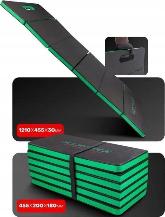 Gymmatta - Rockforce - RF-TRL8002-1B - Fällbar - 1210x455x30mm - Grön