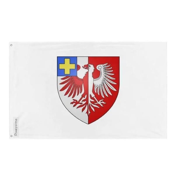 Sainte-Claire Flagga – 90 x 150 cm – Hållbar Polyester – 2 Metallögla – Inomhus / Utomhus – Pixelforma