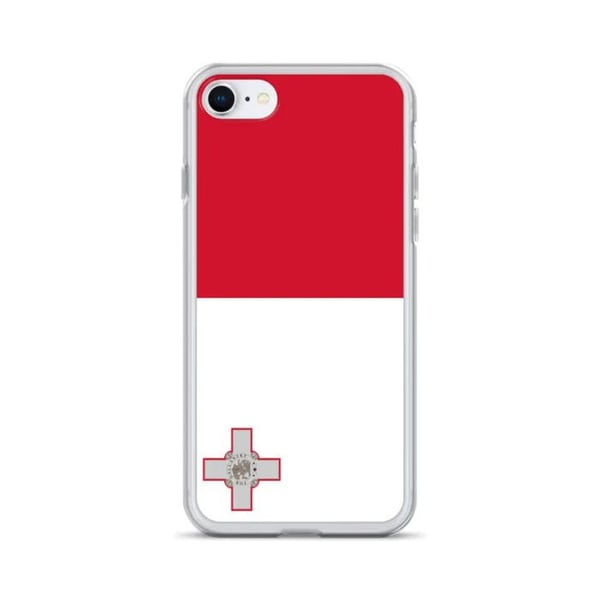 Telefonfodral – Malta Flagga – Kompatibel med iPhone 7 Plus – Mjuk Fodral – Slitstark och Stötabsorberande - Silikon - Pixelforma