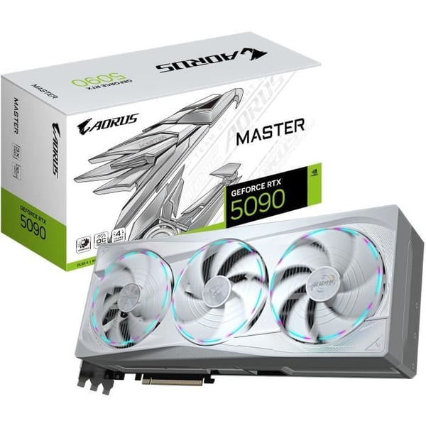 Grafikkort - GIGABYTE - AORUS GeForce RTX 5090 MASTER ICE - 32 GB GDDR7 - 512 bit - NVIDIA DLSS 4