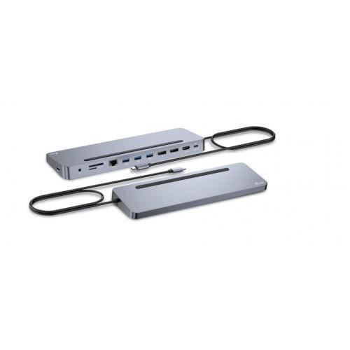 USB-C dockingstation - I-TEC - Ergonomisk 4K - 3 skærme - 100W - Metal