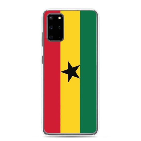 Mobilskal – Ghanas flagga – Kompatibel med Samsung Galaxy S22 Plus – Mjukt fodral – Slitstarkt och stötsäkert – Pixelforma