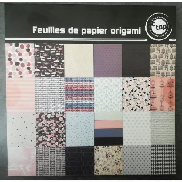 Origamipapper - MEGACREA DIY - Barock - 15x15cm - 36 ark - Flerfärgad