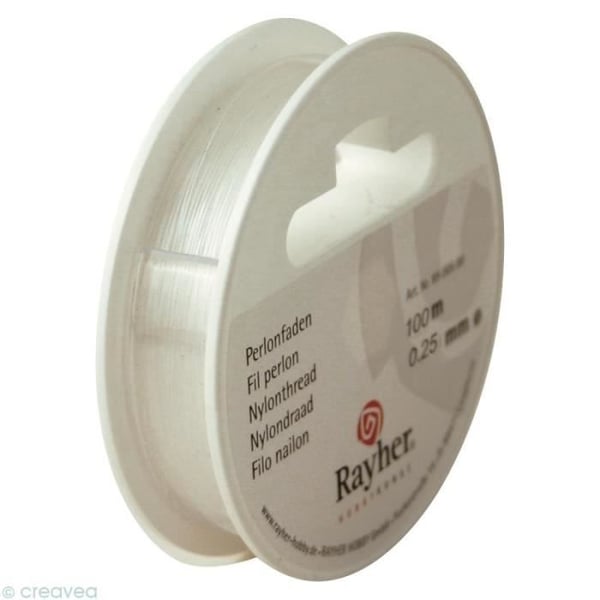 Transparent nylon thread - - 0,25 mm - 100 m - Smycken - Dekoration - Girlang