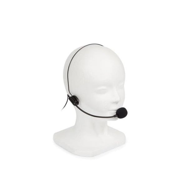 HQ-Power Headset-mikrofon, med kabel, 3,5 mm jack-kontakt, svart