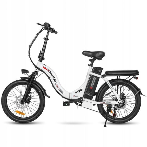 Elcykel Sammenklappelig - SAMEBIKE - CY20-FT-WH - 250W - 20 Tommer - Rækkevidde 60-110 km
