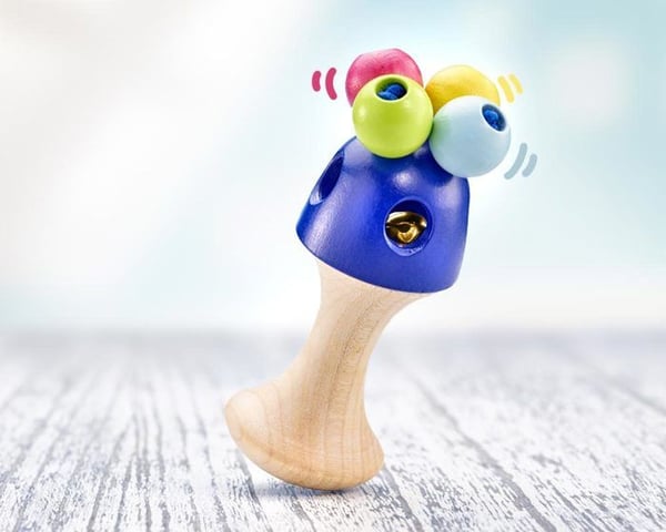 Selecta Leikkikalu hochet junior Girali Värit 10 cm luonnonpuu/sininen