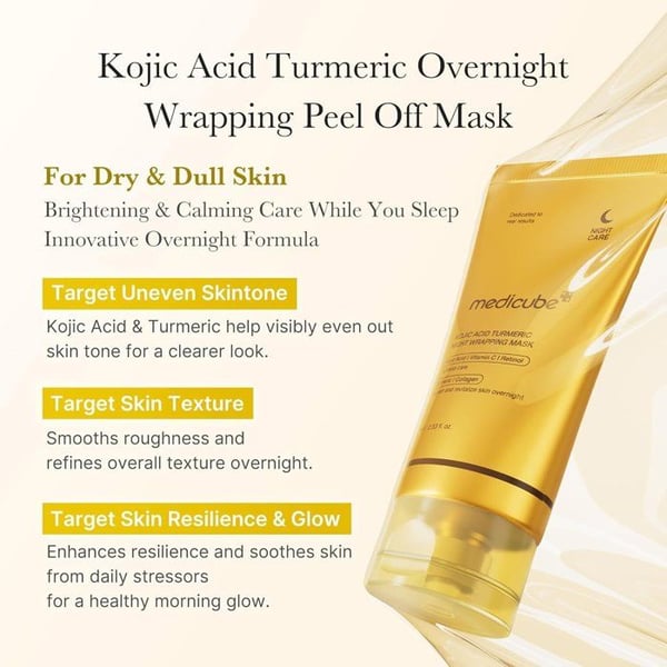 Nattmask - MEDICUBE - Kojicsyra Gurkmeja - 75ML - Hypoallergen - Känslig hud