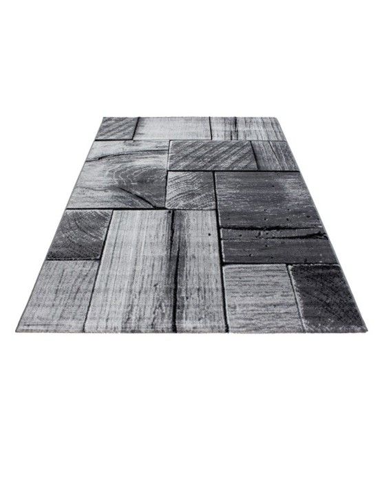Matta - AYYILDIZ - PARMA 9260 - Svart - 80x150 cm - Modern - Rektangulär