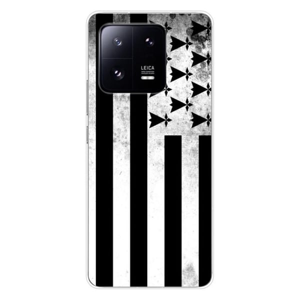 Tryckt silikonfodral som är kompatibelt med Xiaomi 13 Pro Brittany-flaggan