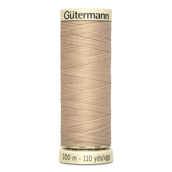 Pack om 5 rullar 100m Tråd 100% polyester Gutermann Ref 788988 - Att 186 - calicot
