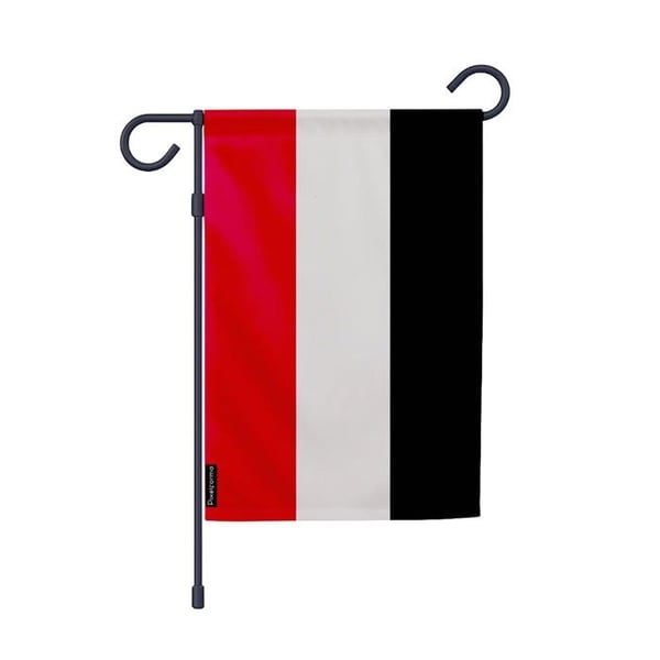 Flagga Trädgård Jemen – 32 x 47.5 cm – Motståndskraftig Polyester – Vertikalt Format – Utomhus – Pixelforma