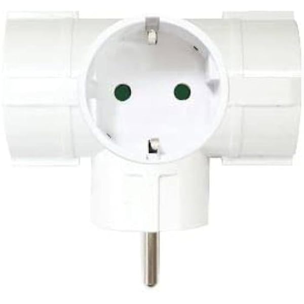 Adapter med 3 uttag med skydd (ERSÄTTER 49265) SILVER ELEKTRONISK