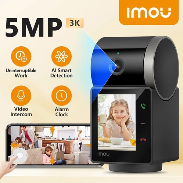 REX VT PRO Inomhus Wi-Fi-kamera (IPC-S2VBP-5M0WR) 5MP, Night Vision, Human Detection, 2000mAh Imou
