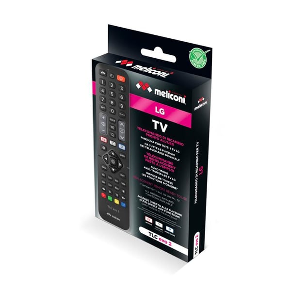 Ersättningsfjärrkontroll - MELICONI - TLC EVO.2 - Kompatibel med LG TV - Direktåtkomst till Netflix, YouTube, Prime