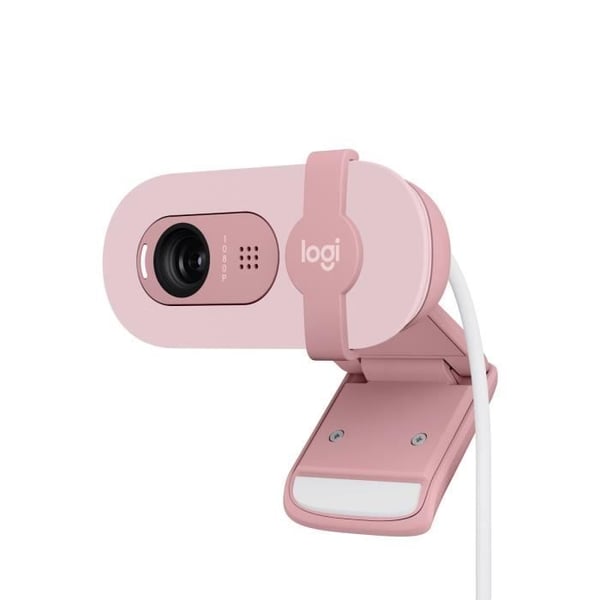Webbkamera - Full HD 1080p - Logitech - Brio 100 - Integrerad mikrofon - Rosa