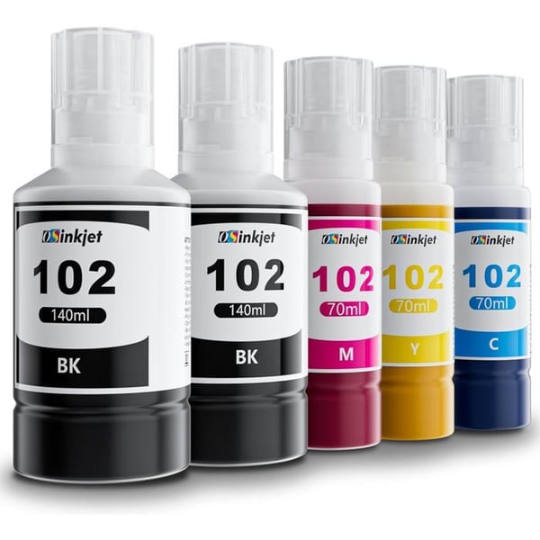 Bläck 102 Multipack Kompatibel Med Epson Ecotank Et-4850 Et-4750 Et-3850 Et-3750 Et-2850 Et-2750 Et-15000 Et-2856 Et-2851, Kartong