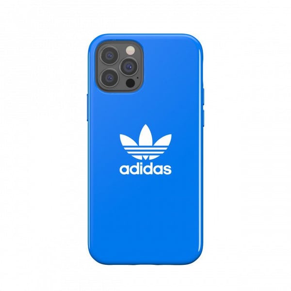Adidas Custodia TPU Blå för iPhone 12/12 Pro med Trådlös Laddning och Kantsskydd