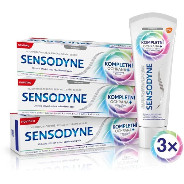 SENSODYNE Skydd komplett Blekning 3×75 ml