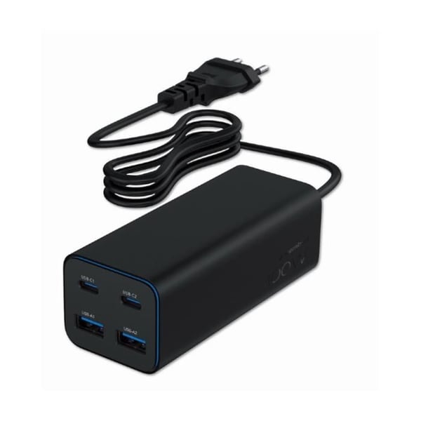 Lader - GEMBIRD - TA-UC-2A2C-PD100-01-BK - 4 USB Type-C porte - 100 W - Hurtig opladning