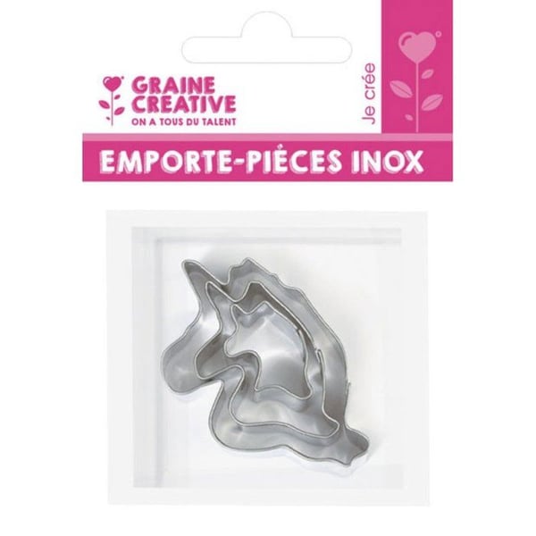 Graine Créative - Metallutstickare Enhörning 3 delar