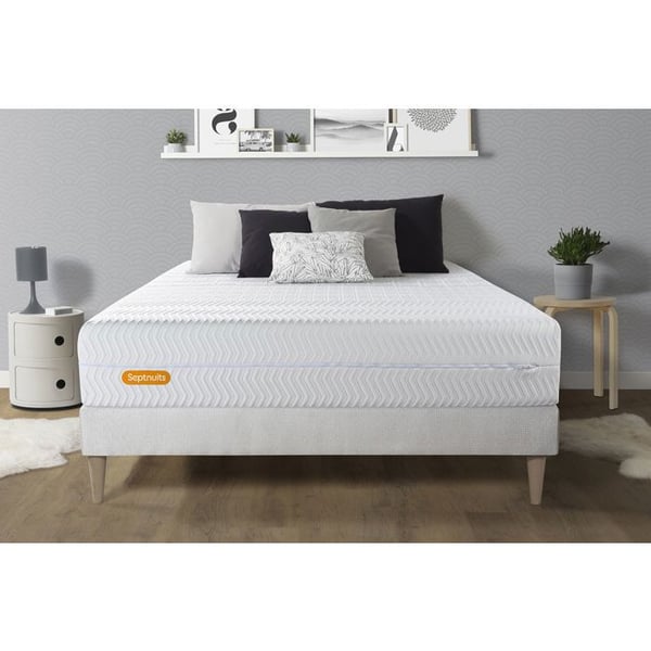 Sängset madrass 160x200 Memo bio minnesform - 26 cm - Balanserad - sängram vit