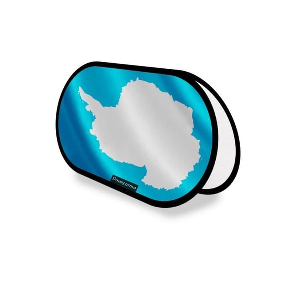 Flagga - Antarktis - Oval - 70 x 120 cm - Polyester - Tryck på framsidan/baksidan