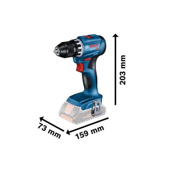 BOSCH Professional GSR 18V-45 skruvmejselborr - Utan batteri eller laddare - 06019K3201